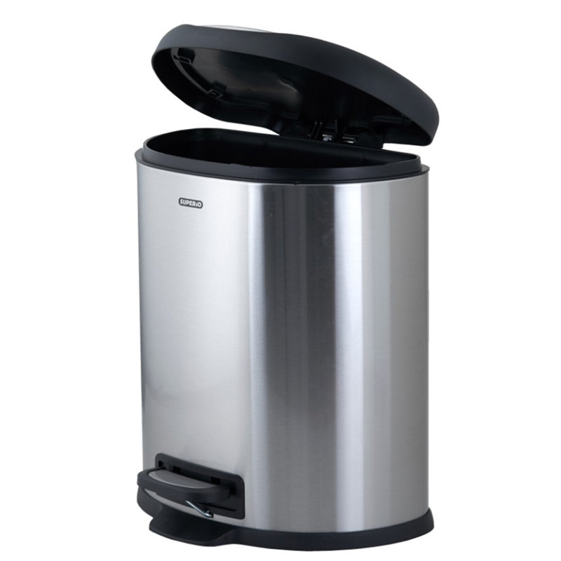 Superior Performance Garbage Pail D Shaped Stainless Steel 2 Gallon Step On Trash Can | Wayfair